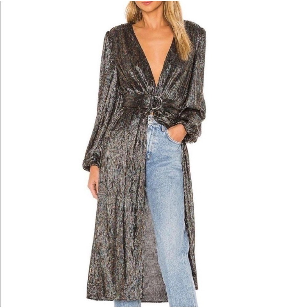 House of Harlow 1960 x Revolve Michalina Duster Metallic Sparkle Large